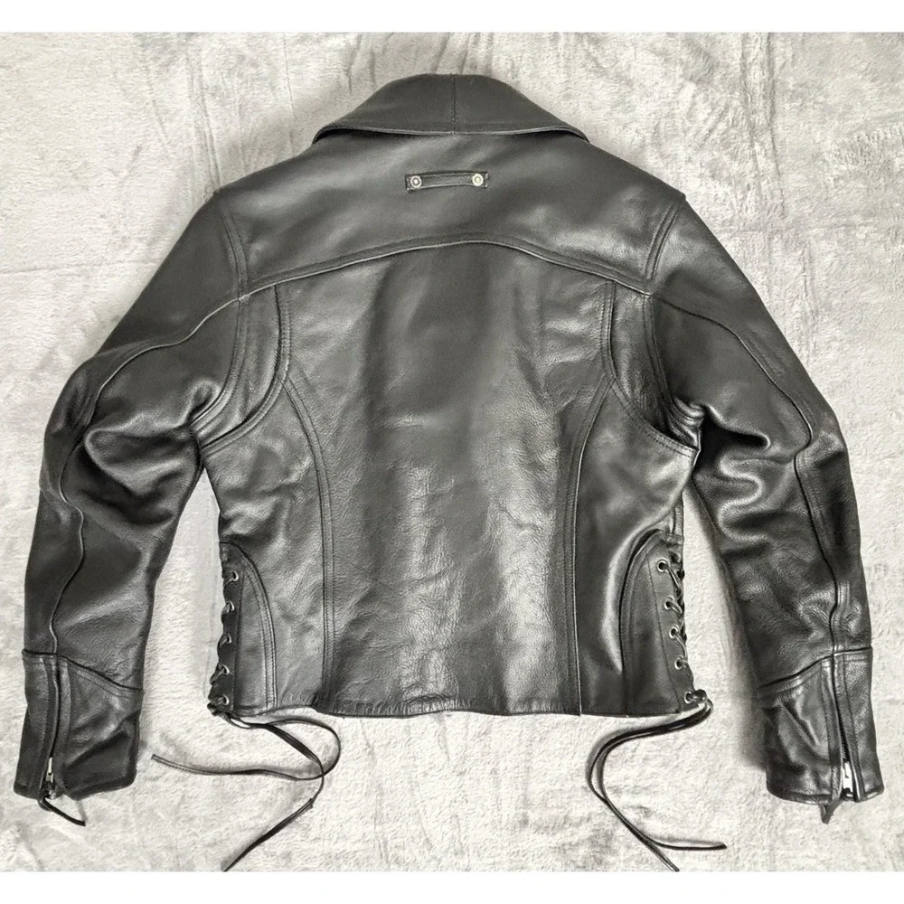 First Classics Women's Leather Motorcycle Jacket Thinsulate Liner M - Picture 13 of 16